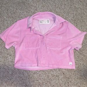 RSQ cropped pink collared top from Tilly’s